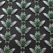 Load image into Gallery viewer, Green glitter Beetle sticker
